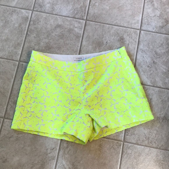J. Crew Pants - J. Crew size 4 neon embroidered shorts summer ☀️